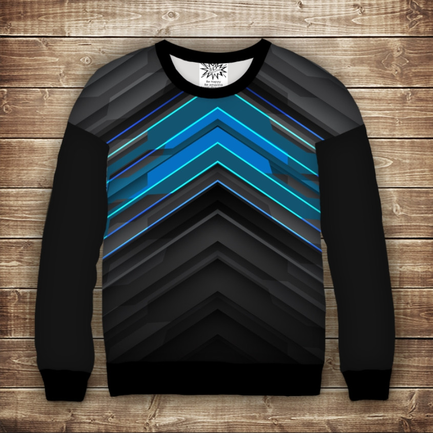 Світшот з подовженим плечем та 3D принтом: Future loft 05. Дорослі і Дитячі розміри ВСІ Розміри Преміум тканина