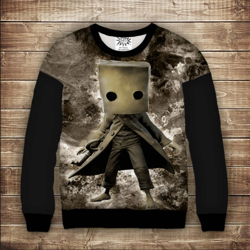 Світшот з подовженим плечем та 3D принтом: Little Nightmares 2. Дорослі і Дитячі розміри ВСІ Розміри Преміум тканина