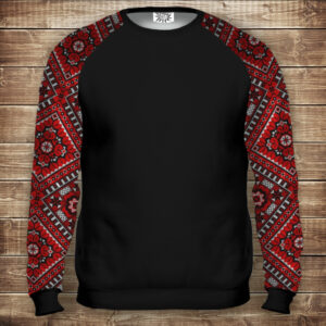 Світшот-реглан з 3D принтом на тему: Вишиванка 11. Дорослі та Дитячі розміри ВСІ Розміри Преміум тканина