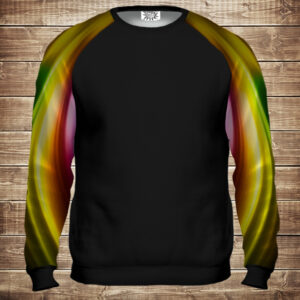Світшот-реглан з 3D принтом на тему: Кольорові бліки. Color Shine. Дорослі та Дитячі розміри ВСІ Розміри Преміум тканина