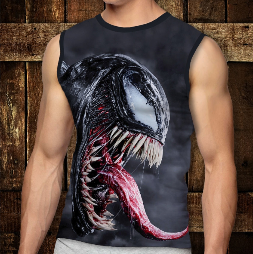 Футболка-безрукавка з 3D принтом: Venom Scream. Дорослі і Дитячі розміри ВСІ Розміри Преміум тканина