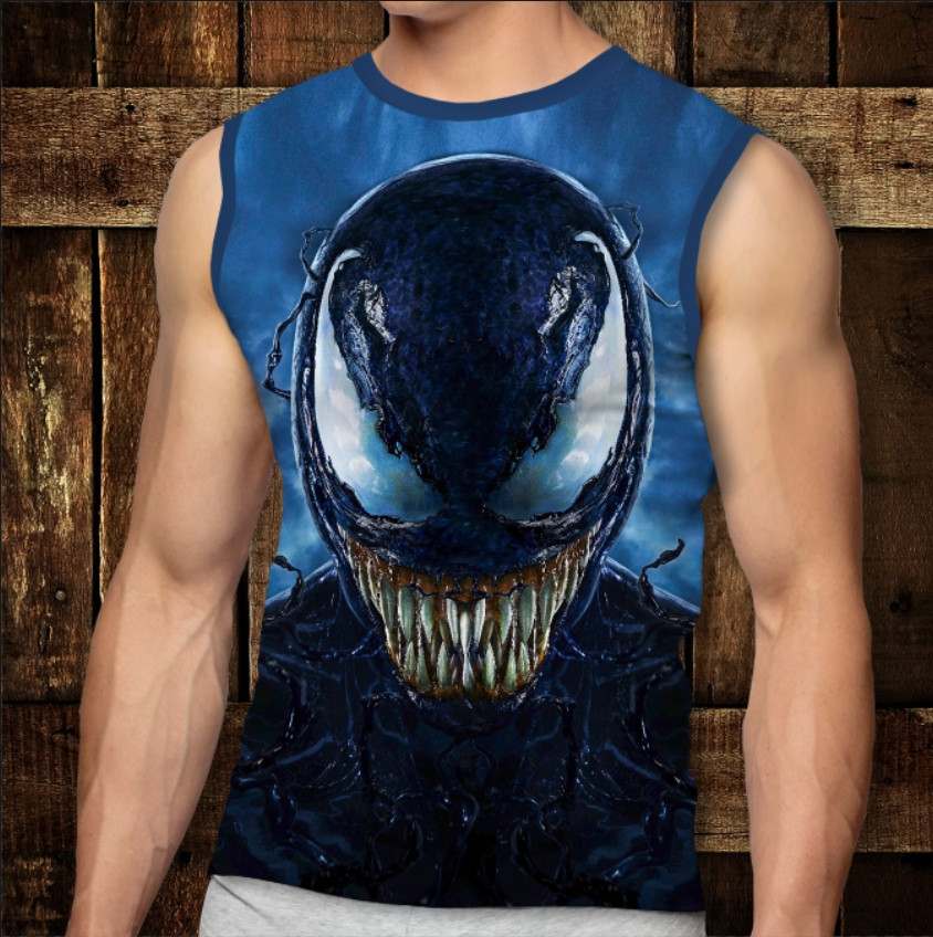 Футболка-безрукавка з 3D принтом: Venom. Дорослі і Дитячі розміри ВСІ Розміри Преміум тканина