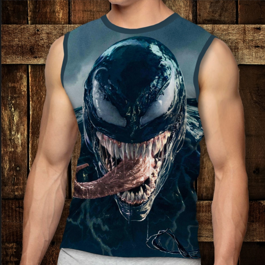 Футболка-безрукавка з 3D принтом: Venom. Дорослі і Дитячі розміри ВСІ Розміри Преміум тканина
