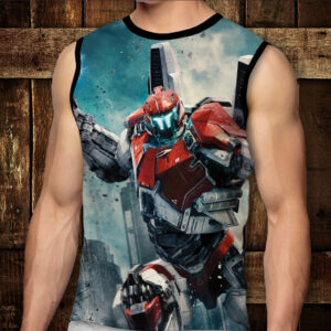 Футболка-безрукавка з 3D принтом: Тихоокеанський Рубіж - 08. Дорослі і Дитячі розміри ВСІ Розміри Преміум тканина