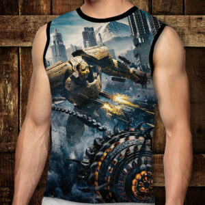Футболка-безрукавка з 3D принтом: Тихоокеанський Рубіж - 03. Дорослі і Дитячі розміри ВСІ Розміри Преміум тканина