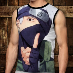Футболка-безрукавка з 3D принтом: Kakashi Hataki. Naruto. Дорослі і Дитячі розміри ВСІ Розміри Преміум тканина