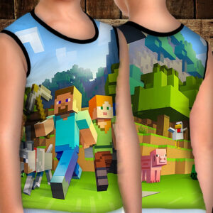 Майка хуліганка з 3D принтом: Майнкрафт ВСІ Розміри Преміум тканина