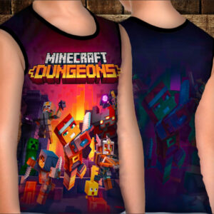 Майка хуліганка з 3D принтом: Майнкрафт. Підземелля ВСІ Розміри Преміум тканина