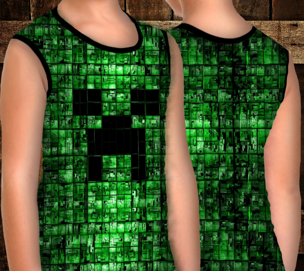 Майка хуліганка з 3D принтом: Майнкрафт. Моє життя ВСІ Розміри Преміум тканина