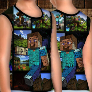 Майка хуліганка з 3D принтом: Майнкрафт ВСІ Розміри Преміум тканина