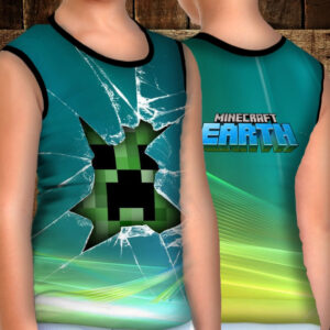 Майка хуліганка з 3D принтом: Майнкрафт. Земля ВСІ Розміри Преміум тканина