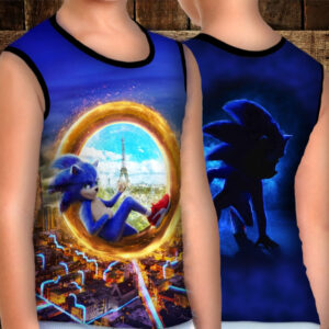 Майка хуліганка з 3D принтом: Сонік та портал ВСІ Розміри Преміум тканина