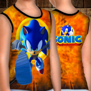 Майка хуліганка з 3D принтом: Сонік вогняний ВСІ Розміри Преміум тканина