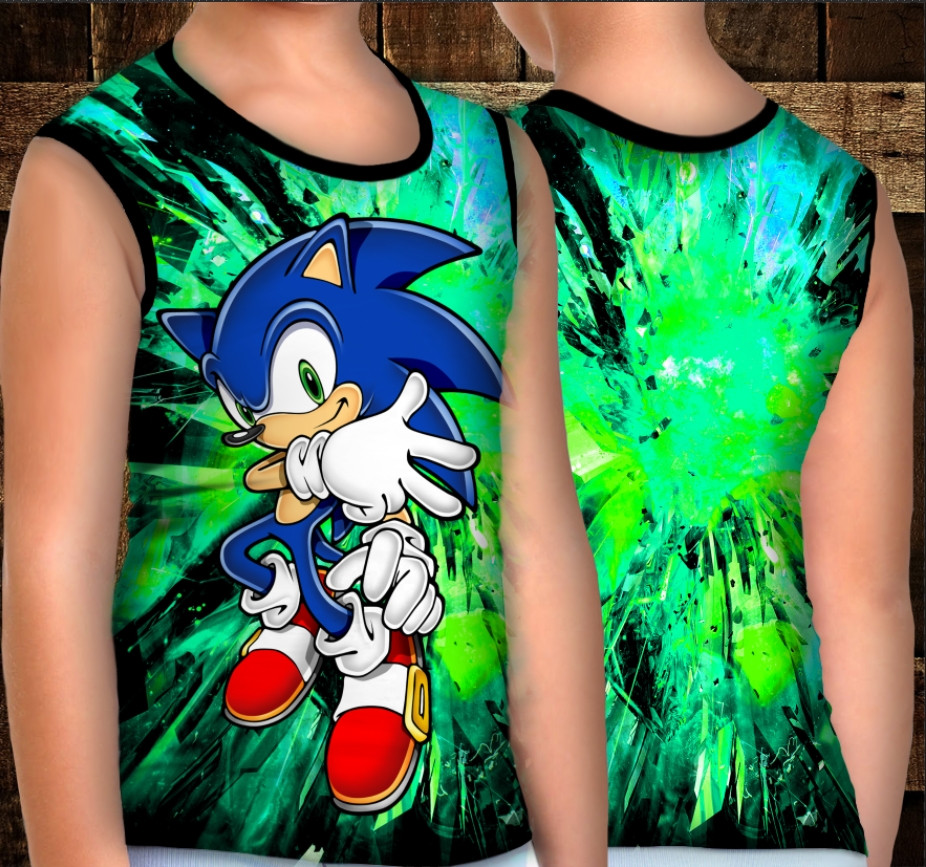 Майка хуліганка з 3D принтом: Сонік кльовий ВСІ Розміри Преміум тканина