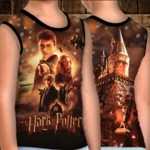 Майка хуліганка з 3D принтом: Гаррі Поттер. Вогонь та битва. ВСІ Розміри Преміум тканина