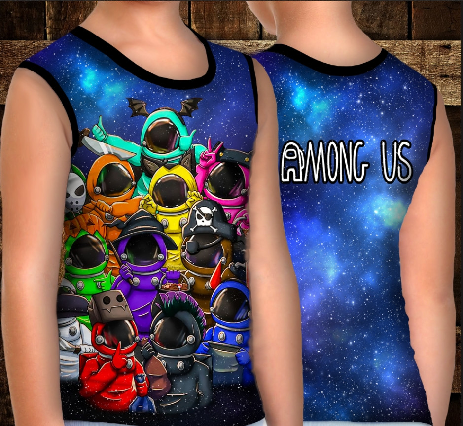 Майка хуліганка з 3D принтом: Амонг Ас. Жах. ВСІ Розміри Преміум тканина
