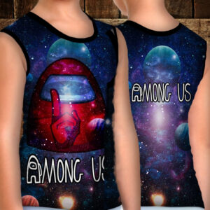 Майка хуліганка з 3D принтом: Амонг Ас. Обличчя. ВСІ Розміри Преміум тканина