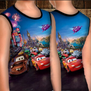 Майка хуліганка з 3D принтом: Тачки на дорозі. ВСІ Розміри Преміум тканина