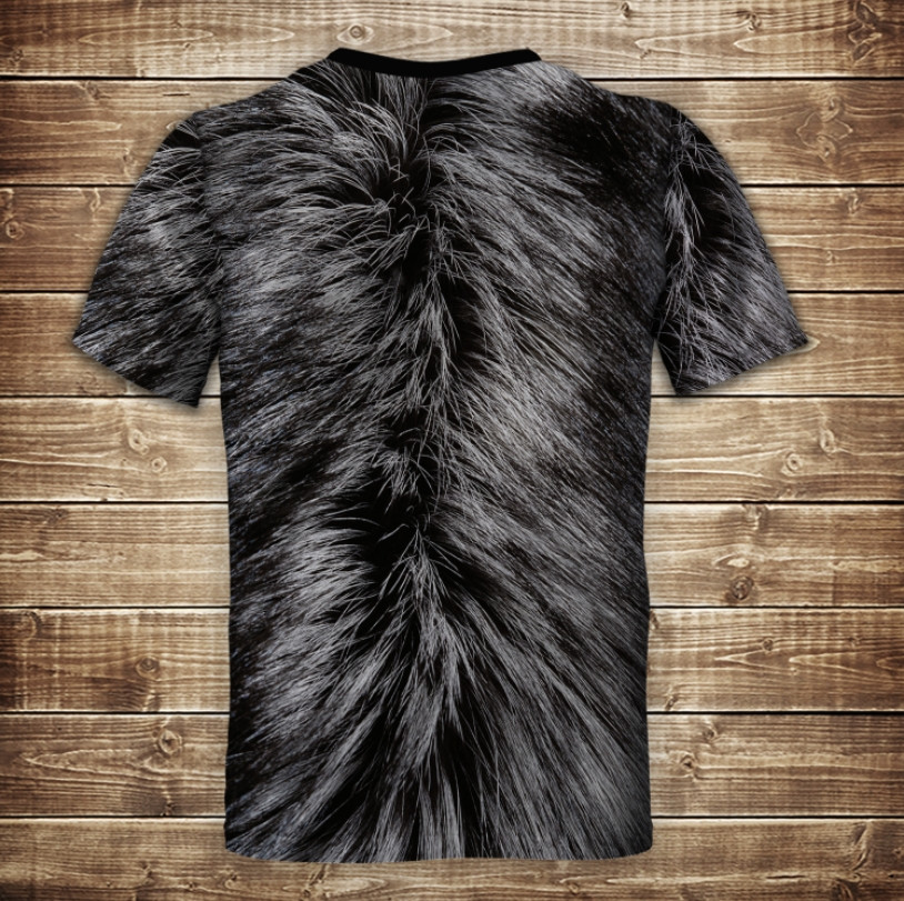 Футболка 3D Оскал вовка ВСІ Розміри Преміум тканина