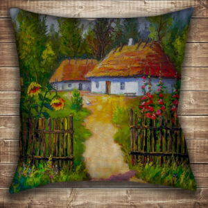 Подушка Україна. хата в селі