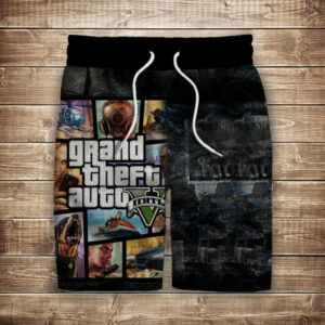 Шорти з 3D принтом на тему: ГТА 5 ВСІ Розміри