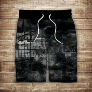Шорти з 3D принтом на тему: ГТА 5 ВСІ Розміри