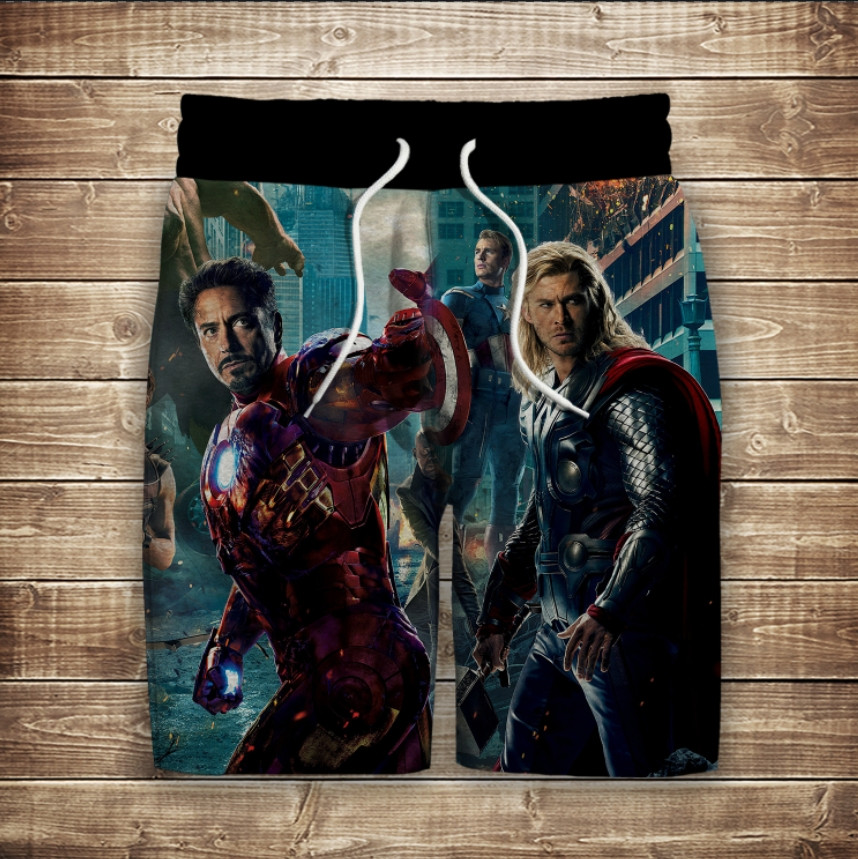 Шорти з 3D принтом на тему: Месники ВСІ Розміри