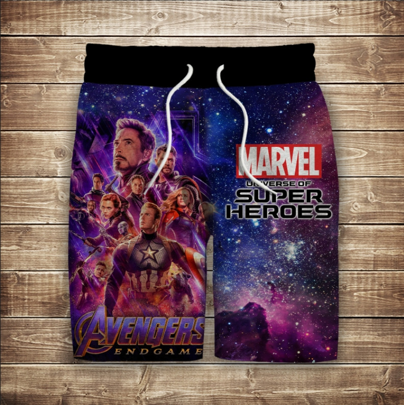 Шорти з 3D принтом на тему: Месники: Завершення ВСІ Розміри