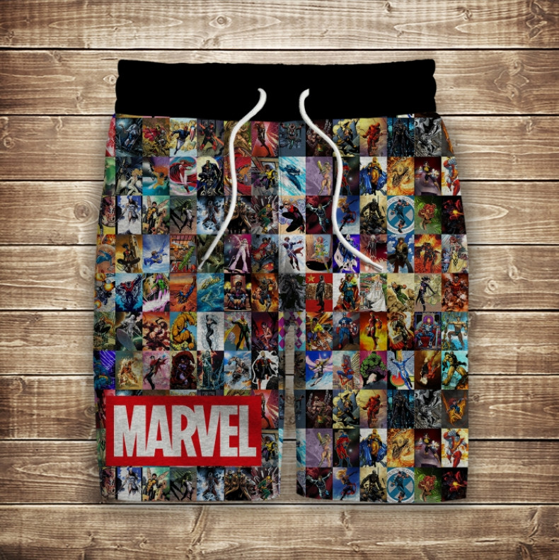 Шорти з 3D принтом на тему: Марвел ВСІ Розміри
