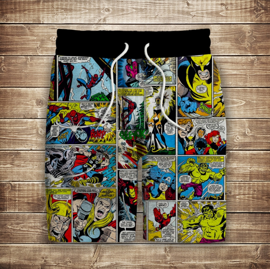 Шорти з 3D принтом на тему: Марвел Комікс ВСІ Розміри