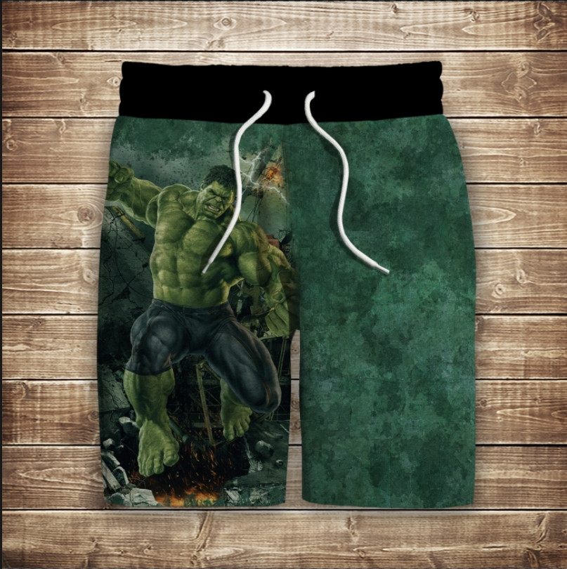 Шорти з 3D принтом на тему: Халк ВСІ Розміри