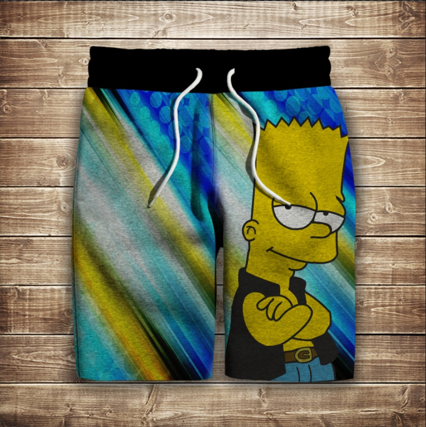 Шорти з 3D принтом на тему: Барт Сімпсон ВСІ Розміри