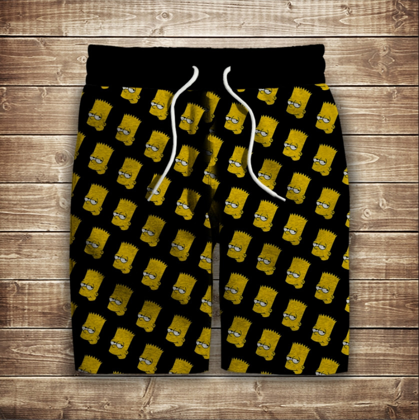 Шорти з 3D принтом на тему: Барт Сімпсон ВСІ Розміри