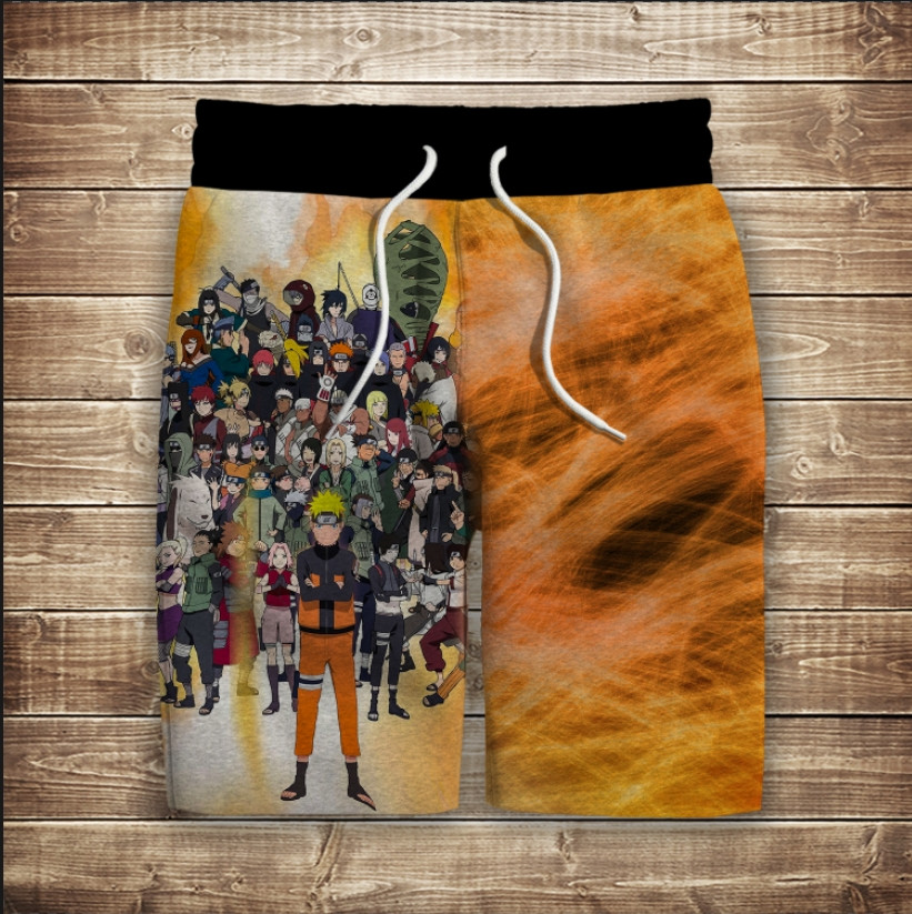 Шорти з 3D принтом на тему: Наруто Аніме Naruto Shippuden - Group  ВСІ Розміри