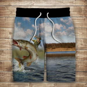 Шорти з 3D принтом на тему: Рибалка. Щука ВСІ Розміри