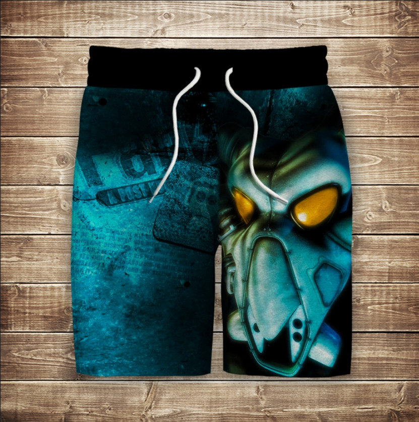 Шорти з 3D принтом на тему: Фоллаут 2 ВСІ Розміри