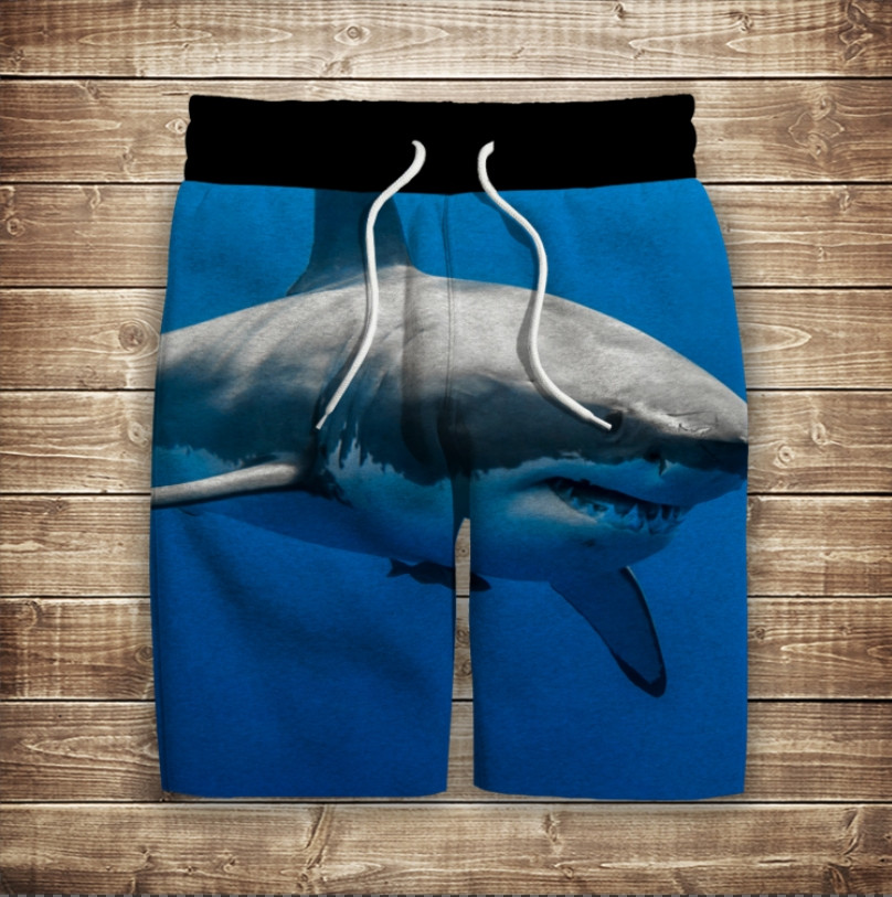 Шорти з 3D принтом на тему: Акула ВСІ Розміри
