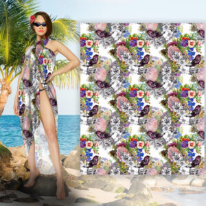 Парео-хустка-палантин 10 в 1 з принтом Райські платшки ВСІ Розміри