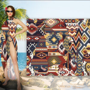 Парео-хустка-палантин 10в1 з принтом Native American ВСІ Розміри