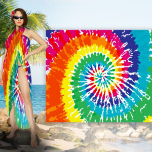 Парео-хустка-палантин 10в1 з принтом Tie-dye ВСІ Розміри