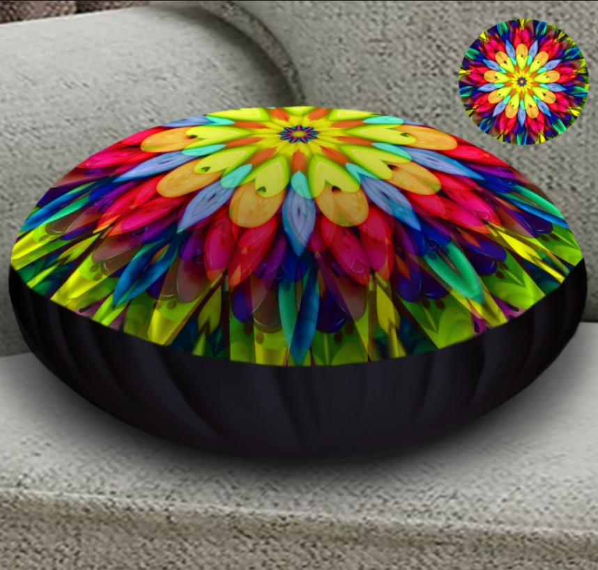 Подушка-пуфік Мандала Екзотік 45х45 см.