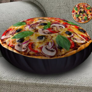 Подушка-пуфік Піцца з грибами 45х45 см.