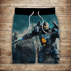 Шорти з 3D принтом на тему: Тихоокеанський Рубіж. Єгерь. ВСІ Розміри