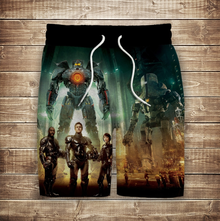 Шорти з 3D принтом на тему: Тихоокеанський Рубіж. Райли