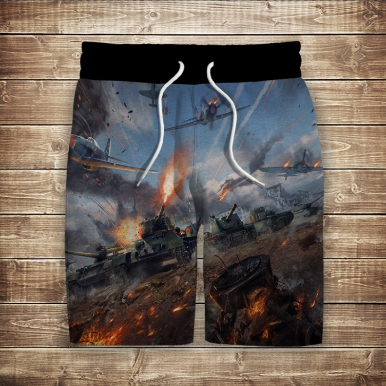 Шорти з 3D принтом на тему: Вар Тандер ВСІ Розміри