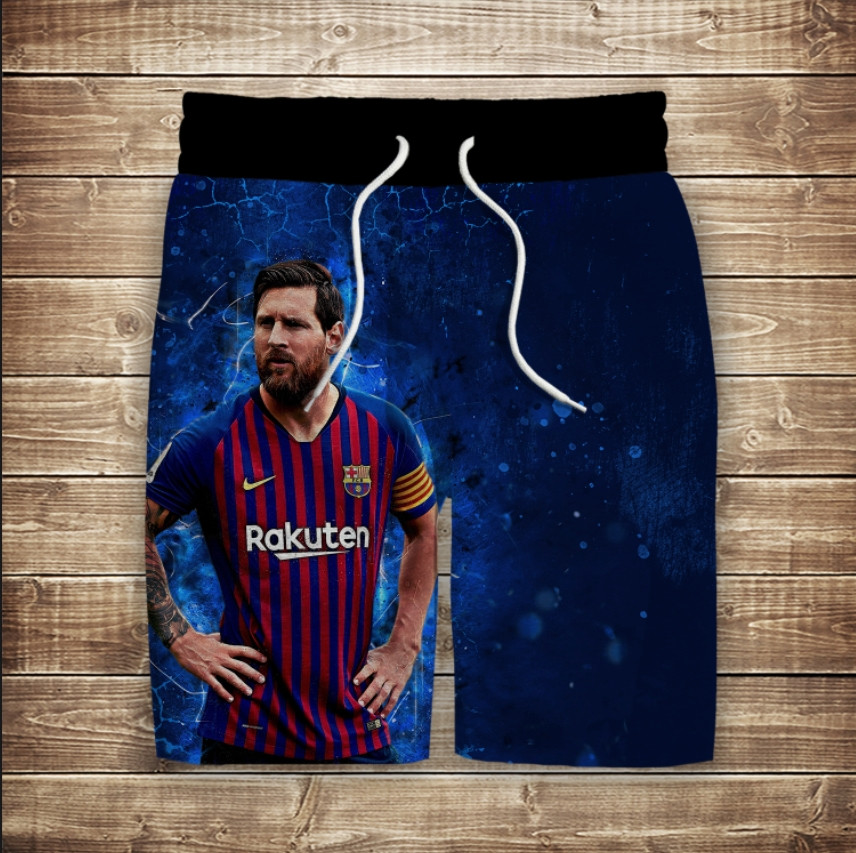 Шорти з 3D принтом на тему: Ліонель Мессі ВСІ Розміри