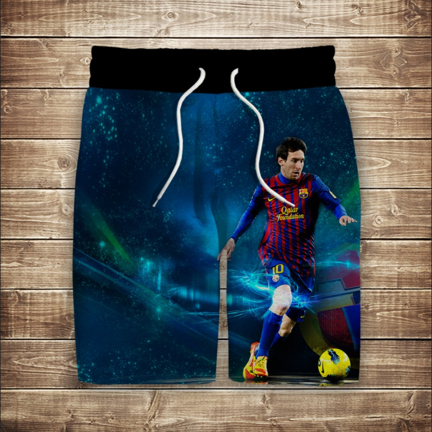 Шорти з 3D принтом на тему: Ліонель Мессі ВСІ Розміри