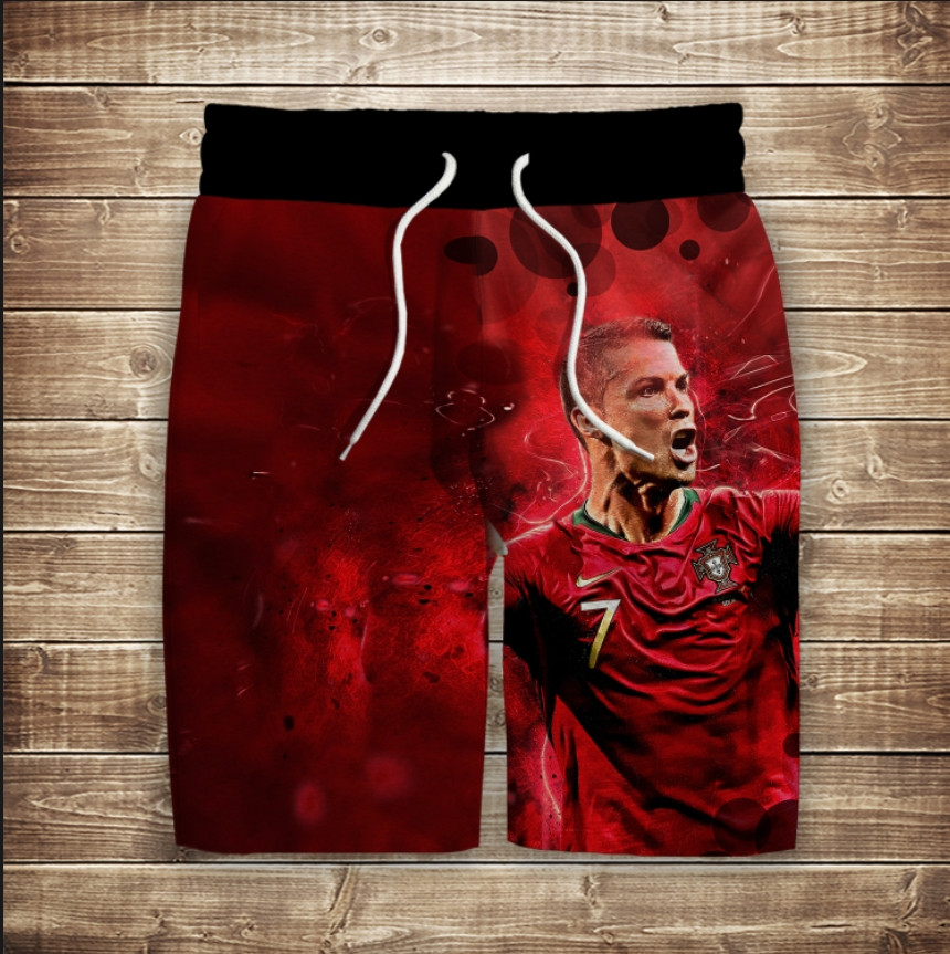 Шорти з 3D принтом на тему: Кріштіану Роналду ВСІ Розміри
