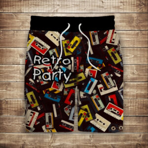 Шорти з 3D принтом на тему: Ретро вечірка ВСІ Розміри