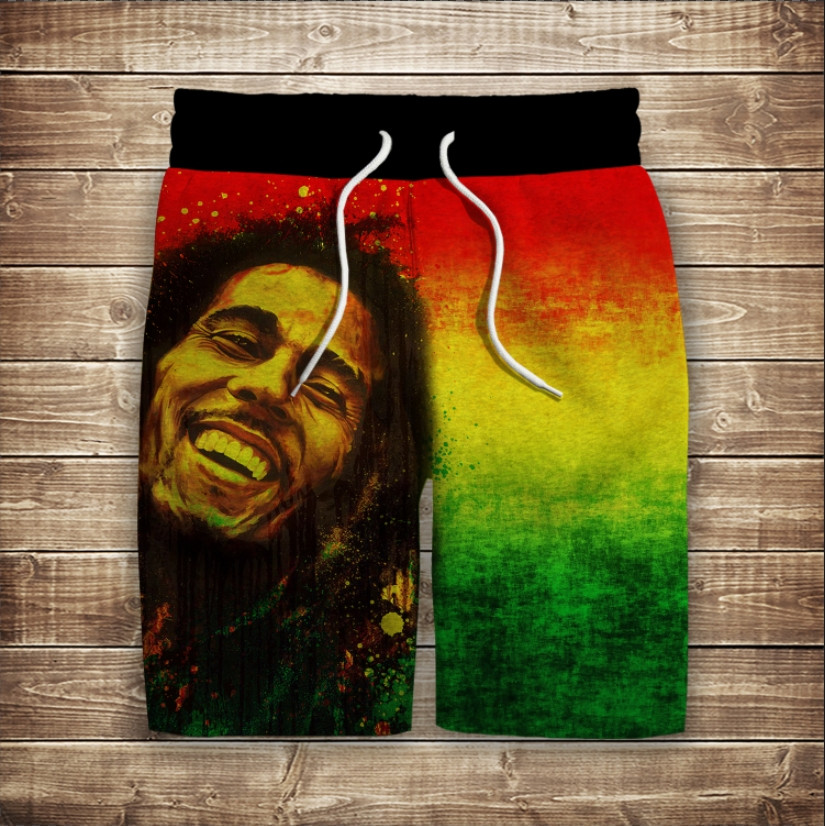 Шорти з 3D принтом на тему: Боб Марлі ВСІ Розміри